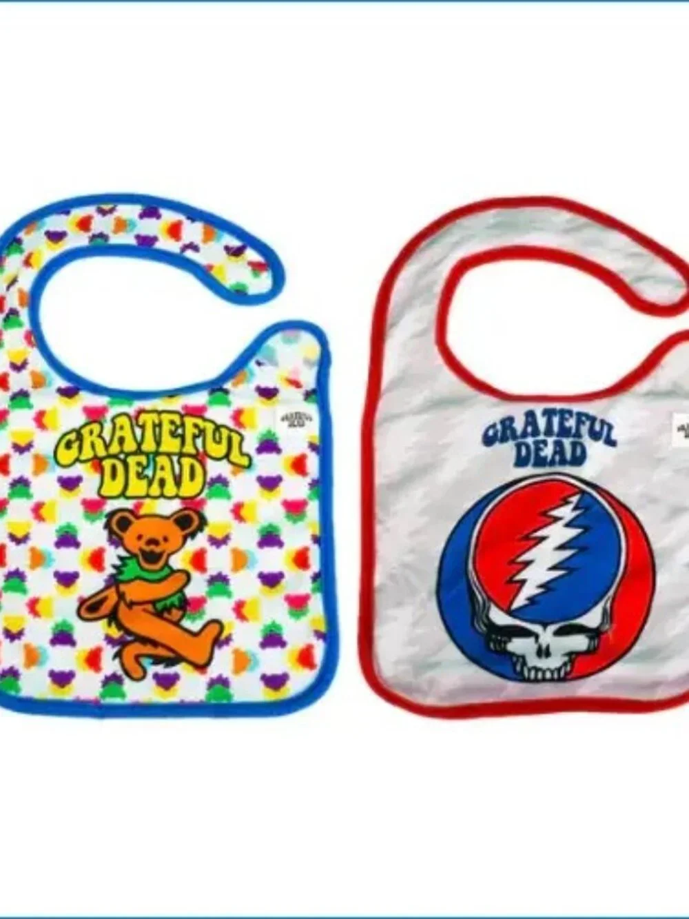 Grateful Dead - Dancing Bear & SYF Baby Bib 2 Pack - Great for little deadheads!